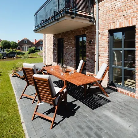 Küsten Nord - Direkte Wasserlage, Terrasse, 70qm Apartment Greetsiel