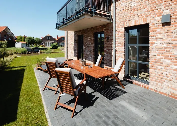 Kuesten Nord - Direkte Wasserlage, Terrasse, 70qm Apartament Greetsiel